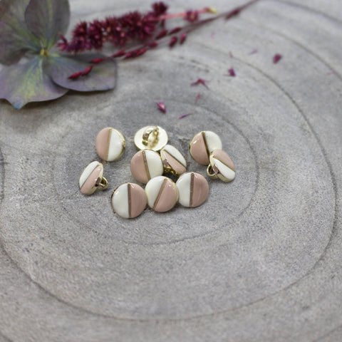 Boutons Wink Off-White - Maple / Sandy Sand x 50