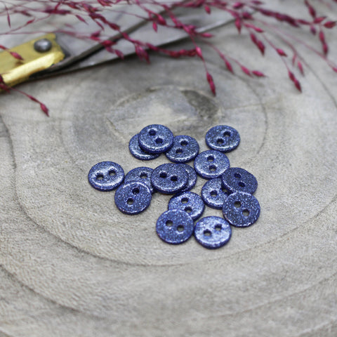 Glitter Buttons - Cobalt x 50