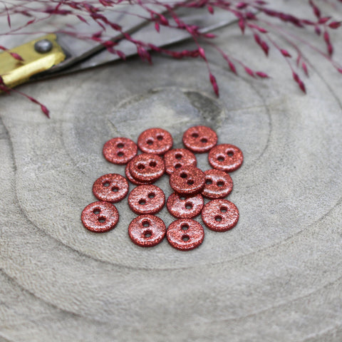 Boutons Glitter - Terracotta x 50
