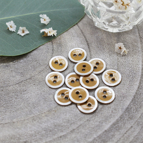 Halo Buttons - Ochre x 50