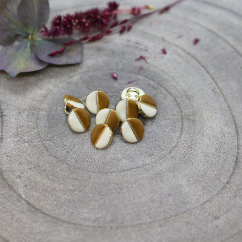 Boutons Wink Off-White - Ochre x 50