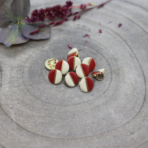 Wink Buttons Off-White - Terracotta x 50