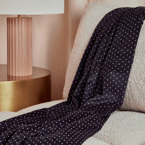 Polka Dot Fine Wale Corduroy Night Fabric