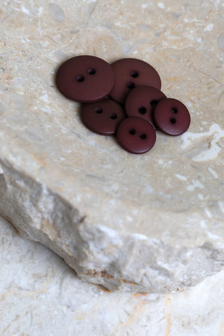 Classic Matte Buttons - Rust / Crispy Brownie x 50