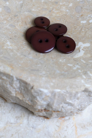 Classic Shine Buttons - Rust / Crispy Brownie x 50