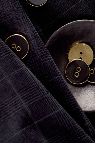 Dandy Velvet Black Fabric