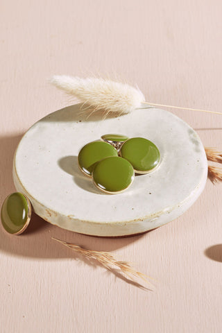 Dotty Buttons - Matcha Leaf x 50
