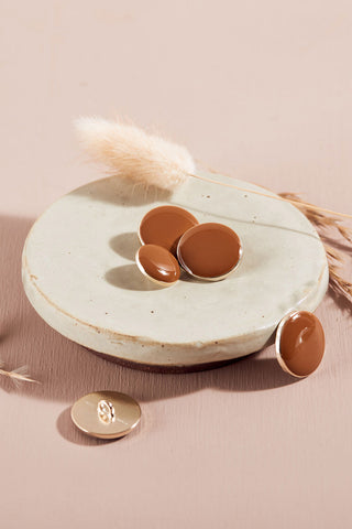 Boutons Dotty - Ochre x 50