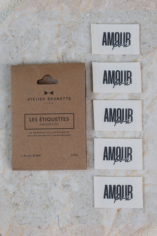 Pack étiquettes Amour Fou x 5