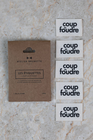 Pack étiquettes Coup de foudre x 5