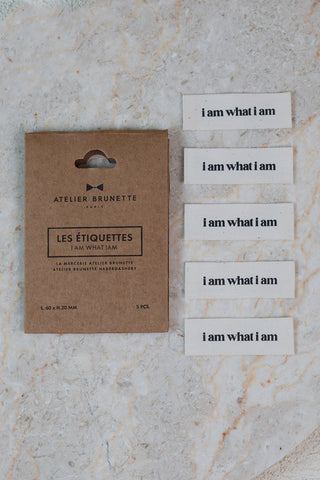 I am what I am labels pack x 5