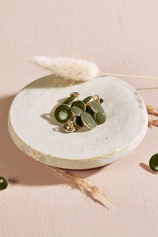 Boutons Gem - Ivy Green x 50