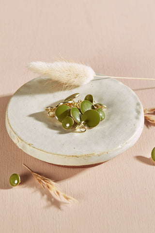 Gem Buttons - Matcha Leaf x 50