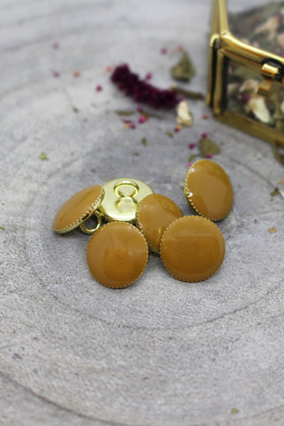 Gem Buttons - Ochre x 50