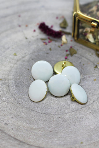 Boutons Gem - Sage x 50