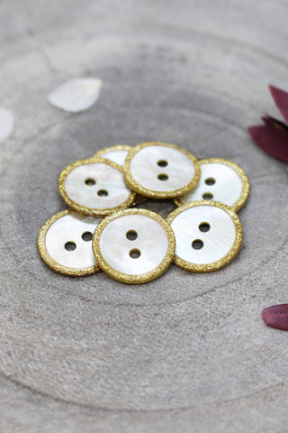 Glitz Buttons - Mustard x 50
