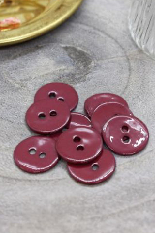 Glossy Buttons - Amarante