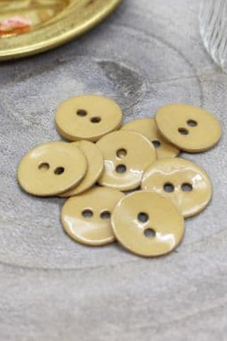 Boutons Glossy - Mustard x 50