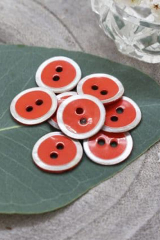 Halo Buttons - Poppy Tangerine x 50