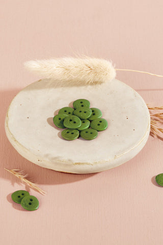 Jaipur Buttons - Matcha Leaf x 50
