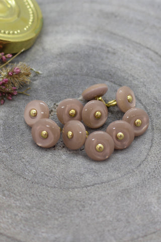 Jewel Buttons - Maple / Sandy Sand x 50