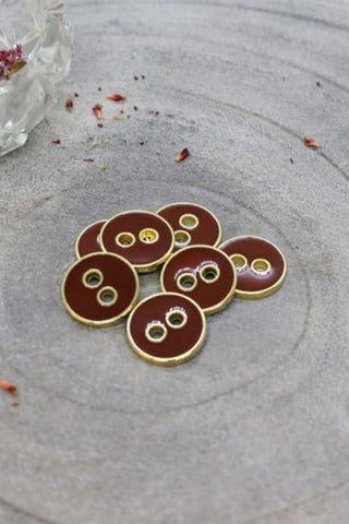 Joy Buttons - Rust / Crispy Brownie x 50