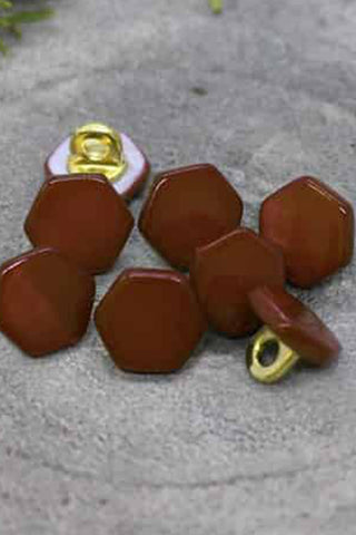 Boutons Quartz - Rust / Crispy Brownie x 50