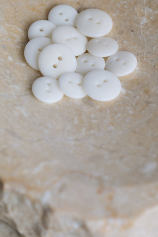 Viny Buttons - Optic White x 50