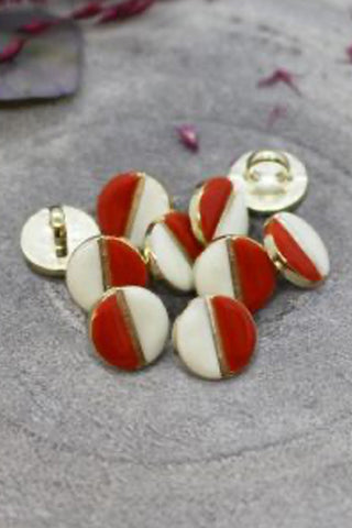 Boutons Wink Black - Poppy Tangerine x 50